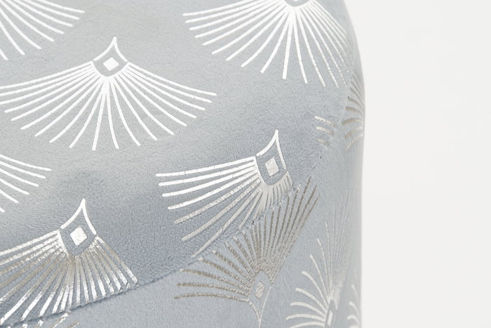 DKD Home Decor Reposapiés Azul Dorado 35 x 43 x 35 cm Poliéster Metal