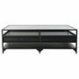 DKD Home Decor Mesa Centro Loft Negro Metal Cristal 120 x 60 x 40 cm