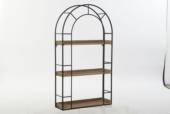 Estanteria Vintage DKD Home Decor Natural Negro 18 x 107 x 60 cm Estanteria Vintage DKD Home Decor Natural Negro 18 x 107 x 60 cm