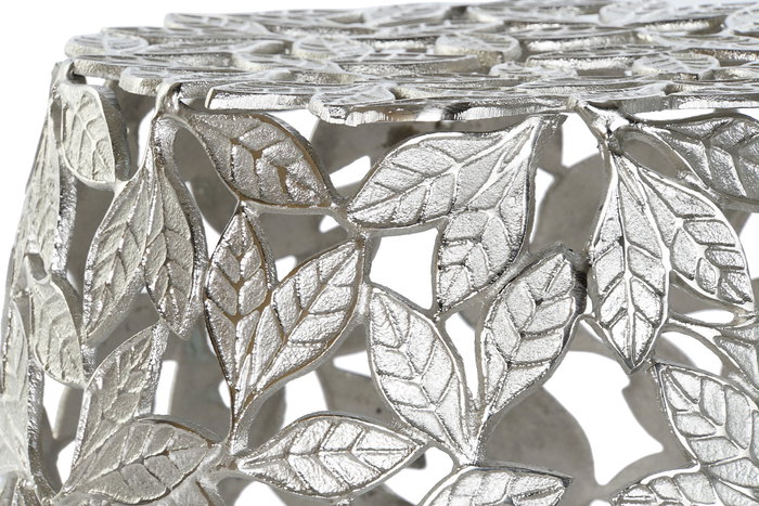 DKD Home Decor Mesita Auxiliar Plateado Aluminio 40 x 45 x 40 cm