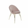 DKD Home Decor Silla Velvet Metal Rosa