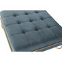 DKD Home Decor Descalzadora de Terciopelo Azul y Dorado