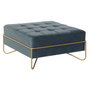 DKD Home Decor Descalzadora de Terciopelo Azul y Dorado