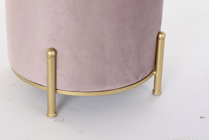 Reposapies Glam DKD Home Decor Rosa Dorado 38 x 34 x 38 cm Reposapies Glam DKD Home Decor Rosa Dorado 38 x 34 x 38 cm