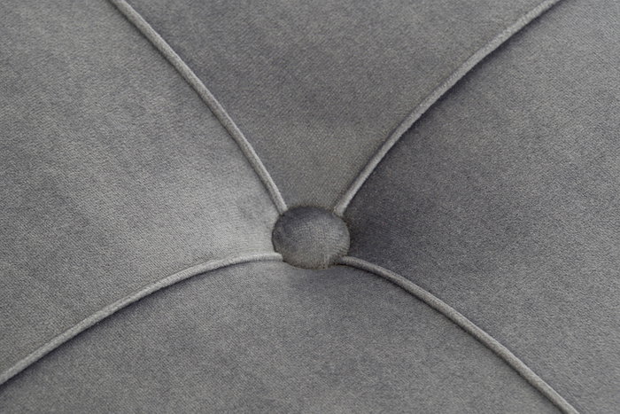 DKD Home Decor Descalzadora de Terciopelo Gris y Dorado