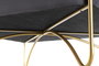 DKD Home Decor Descalzadora de Terciopelo Gris y Dorado