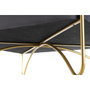 DKD Home Decor Descalzadora de Terciopelo Gris y Dorado
