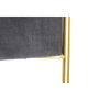DKD Home Decor Descalzadora de Terciopelo Gris y Dorado