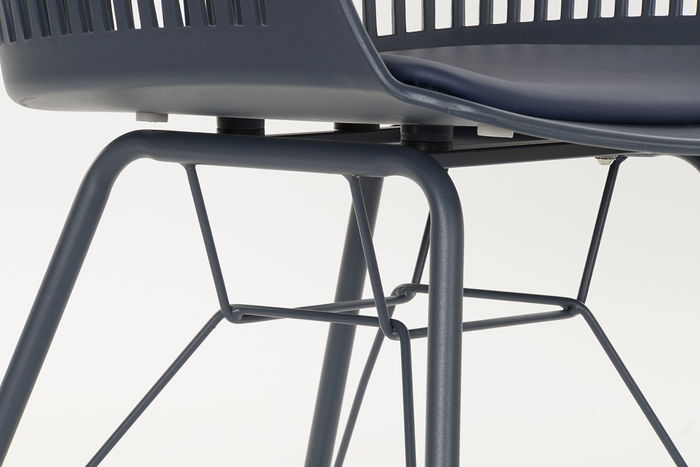 DKD Home Decor Silla Azul Marino Estilo Scandi 53 x 81 x 56 cm (2 Unidades)