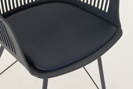 DKD Home Decor Silla Azul Marino Estilo Scandi 53 x 81 x 56 cm (2 Unidades)