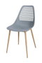 DKD Home Decor Silla PP Metal Mate Gris Claro