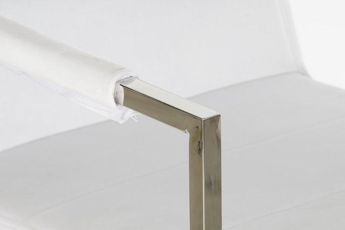 DKD Home Decor Butaca Blanco Acero y Poliester 68 x 92 x 56 cm