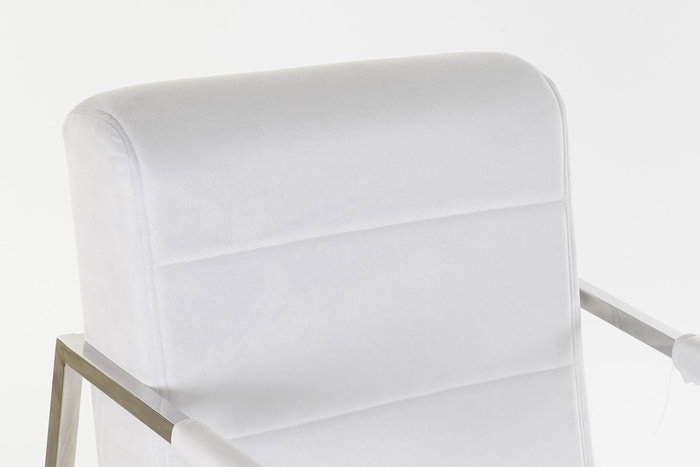 DKD Home Decor Butaca Blanco Acero y Poliester 68 x 92 x 56 cm