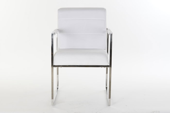 DKD Home Decor Butaca Blanco Acero y Poliester 68 x 92 x 56 cm