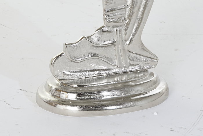 DKD Home Decor Indio Mesita Auxiliar Cristal Plateado Transparente 46 x 72 x 46 cm