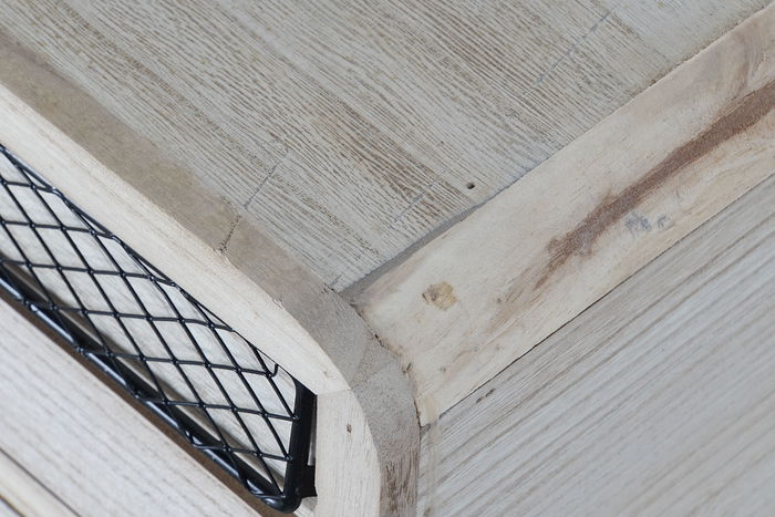 DKD Home Decor Mueble TV Morefond Indus Loft Natural Negro 115 x 43 x 61 cm