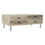 DKD Home Decor Mueble TV Paulownia y Metal Natural 115x61x43