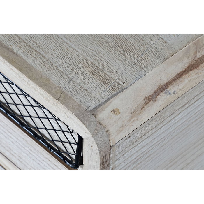 DKD Home Decor Mueble TV Paulownia y Metal Natural 115x61x43