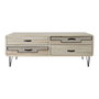 DKD Home Decor Mueble TV Paulownia y Metal Natural 115x61x43