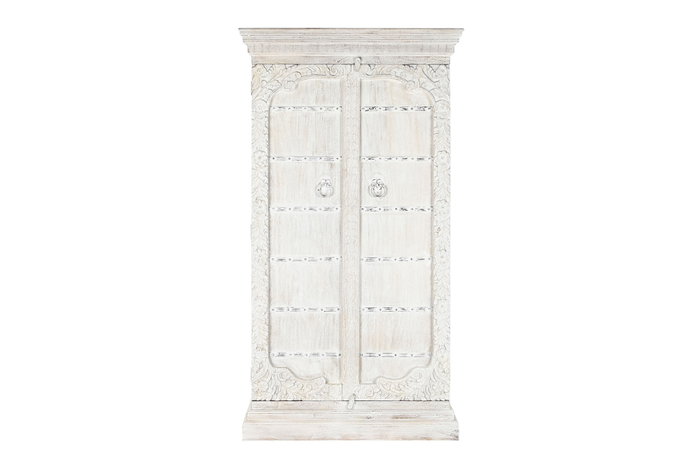 DKD Home Decor Armario Árabe Blanco 43 x 190 x 100 cm
