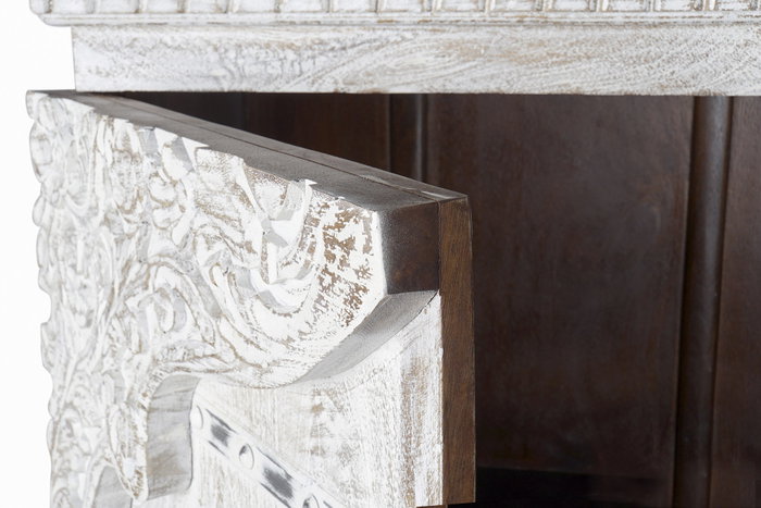 DKD Home Decor Armario Árabe Blanco 43 x 190 x 100 cm