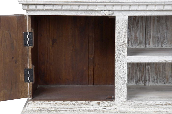 DKD Home Decor Mueble TV Arabe Blanco 160 x 65 x 40 cm