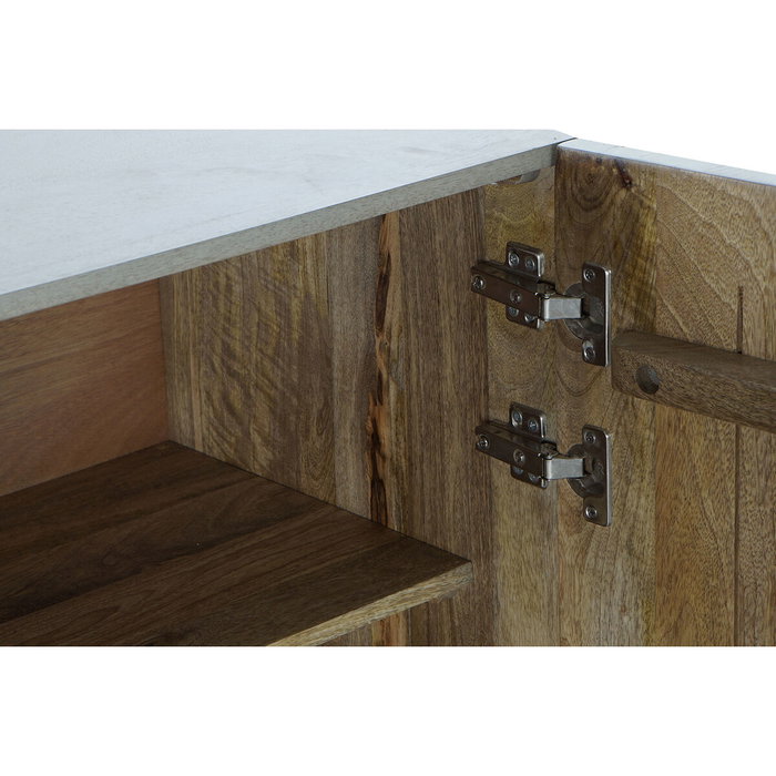 DKD Home Decor Buffet de Mango y Metal Gris y Dorado