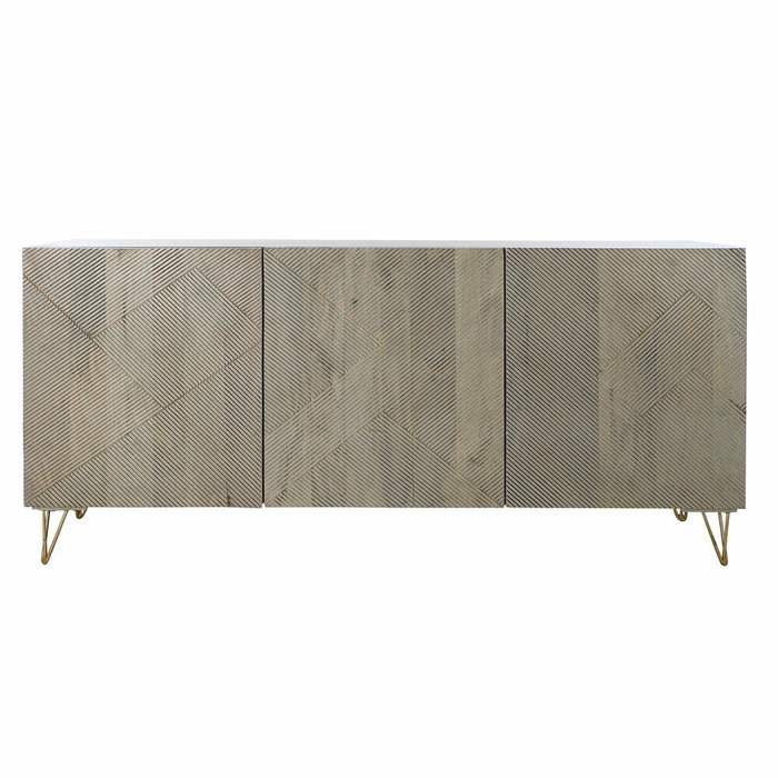 DKD Home Decor Buffet de Mango y Metal Gris y Dorado