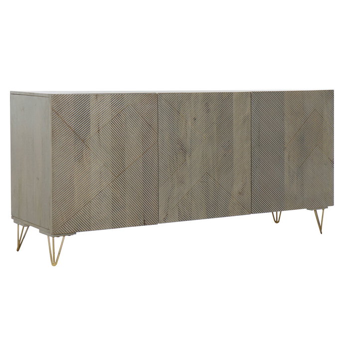 DKD Home Decor Buffet de Mango y Metal Gris y Dorado