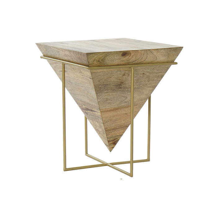 DKD Home Decor Mesita Auxiliar de Mango y Metal Natural 40x40x45 DKD Home Decor Mesita Auxiliar de Mango y Metal Natural 40x40x45