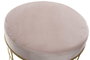 DKD Home Decor Reposapiés de Terciopelo Rosa Palo y Dorado