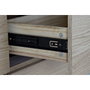 DKD Home Decor Buffet de Cristal y MDF Marrón Claro