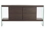 DKD Home Decor Buffet Moderno Marron Claro Transparente Cristal MDF 160 x 80 x 45 cm