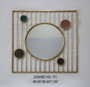 DKD Home Decor Espejo de Metal y Cristal con Diseño de Círculos Dorado 100x100 cm
