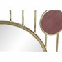 DKD Home Decor Espejo de Metal y Cristal con Diseño de Círculos Dorado 100x100 cm
