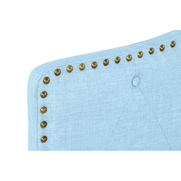 DKD Home Decor Cabecero de Cama Capitoné Azul Celeste