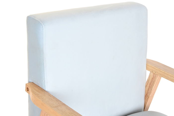 DKD Home Decor Butaca Azul Celeste 69x77x61 cm Poliéster y MDF
