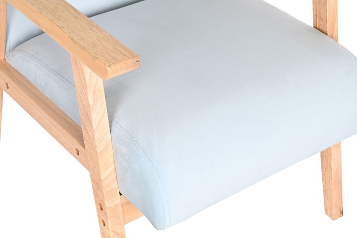 DKD Home Decor Butaca Azul Celeste 69x77x61 cm Poliéster y MDF