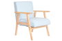 DKD Home Decor Butaca Azul Celeste 69x77x61 cm Poliéster y MDF