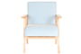 DKD Home Decor Butaca Azul Celeste 69x77x61 cm Poliéster y MDF