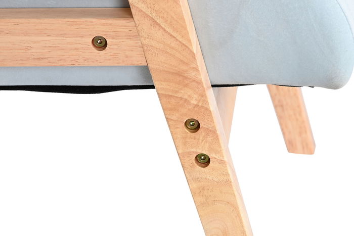 DKD Home Decor Butaca Azul Celeste 69x77x61 cm Poliéster y MDF