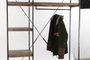 DKD Home Decor Perchero Moderno Mango y Metal Natural y Negro 130 x 47 x 205 cm