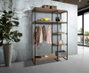 DKD Home Decor Perchero Moderno Mango y Metal Natural y Negro 130 x 47 x 205 cm