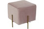 Reposapies Scandi DKD Home Decor Gris Dorado 42 x 45 x 42 cm