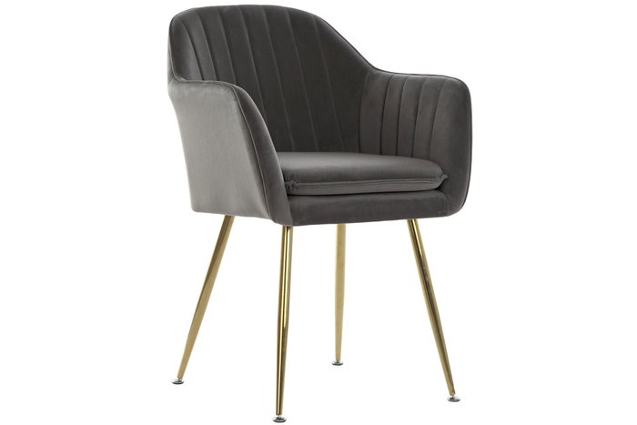 Reposapies Scandi DKD Home Decor Gris Dorado 42 x 45 x 42 cm