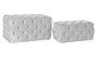 DKD Home Decor Set de 2 Descalzadoras de Terciopelo Gris