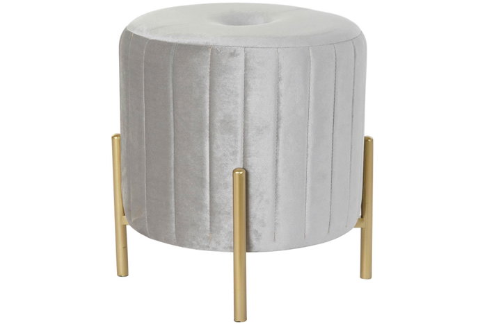 DKD Home Decor Set de 2 Descalzadoras de Terciopelo Gris