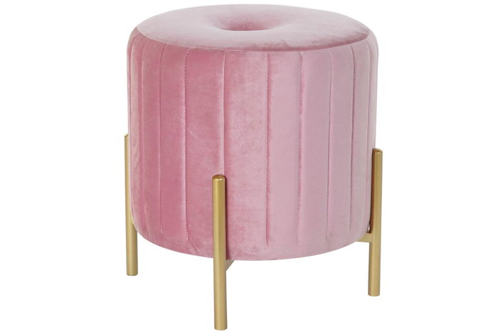 DKD Home Decor Set de 2 Descalzadoras Rosa Terciopelo