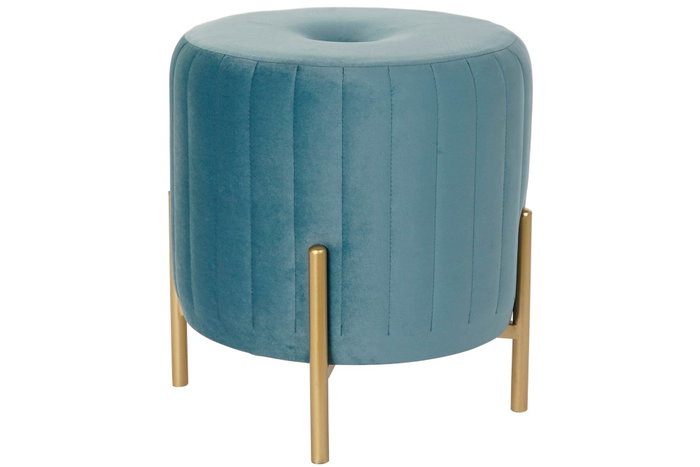 DKD Home Decor Set de 2 Descalzadoras en Terciopelo Azul