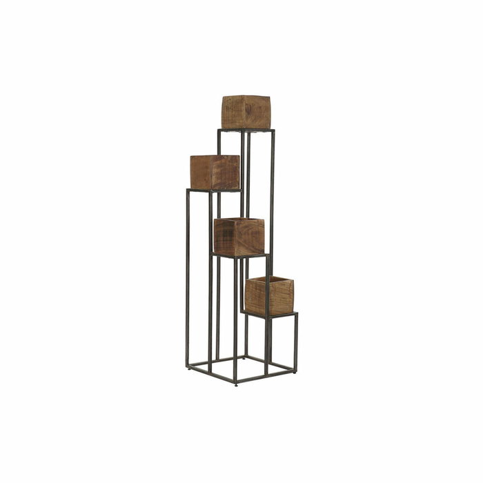 DKD Home Decor Macetero Mango y Metal Marrón 40x40x120